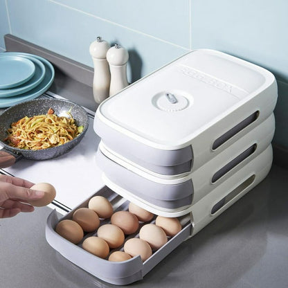 Bandeja Organizador Dispensador Porta Huevos Táper Apilable&nbsp;