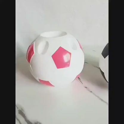 Porta Bolígrafos de Plástico con Forma de Balón de Fútbol